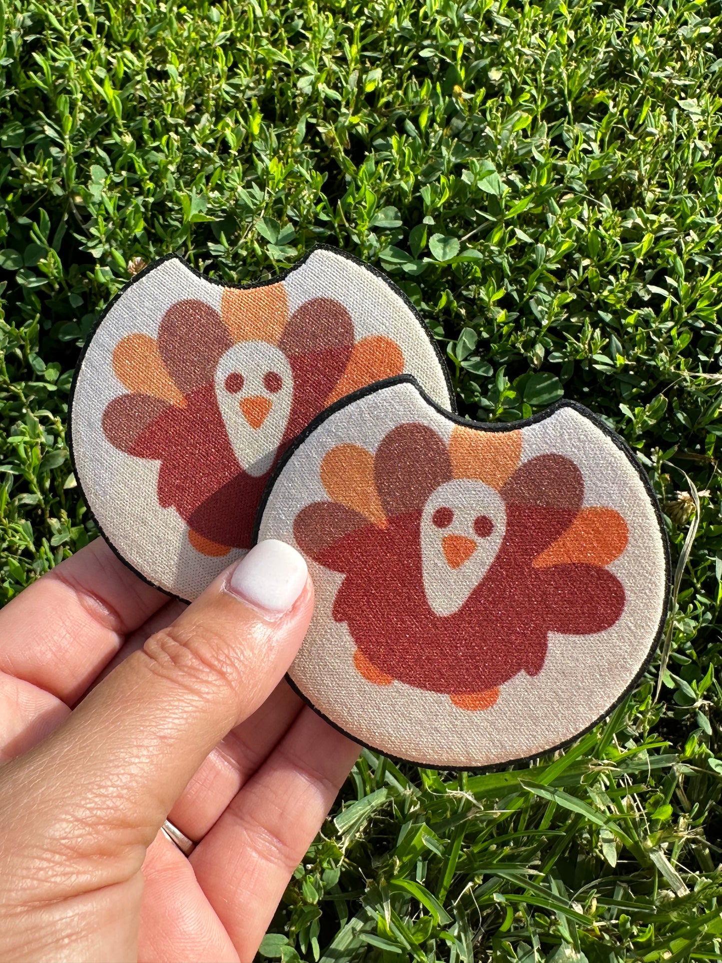 Turkey Sugar Cookie Car Coasters