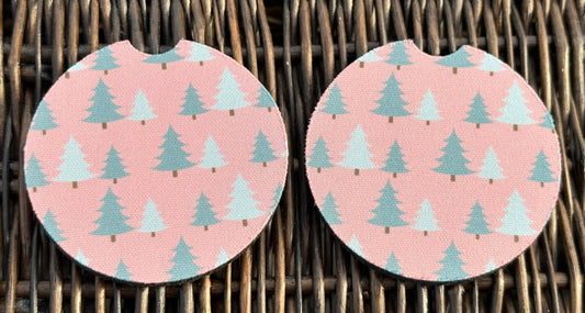 Coral & Mint Car Coasters