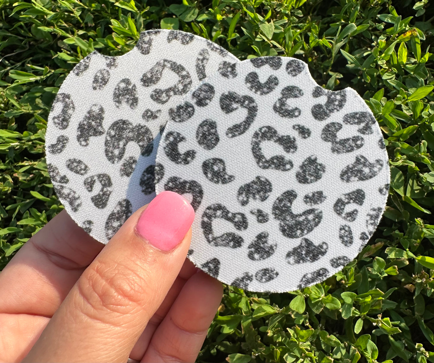 Sparkly Leopard Car Coasters