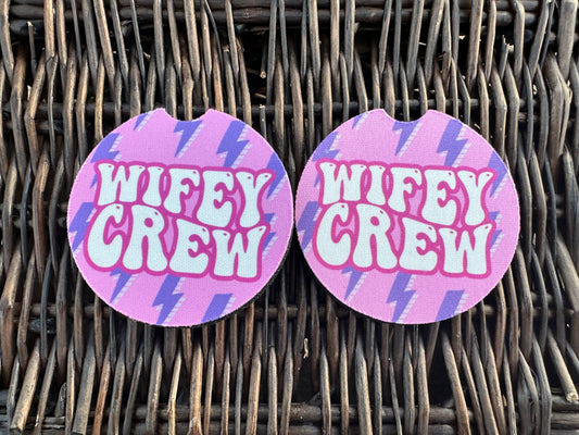 Wifey Crew Car Coasters