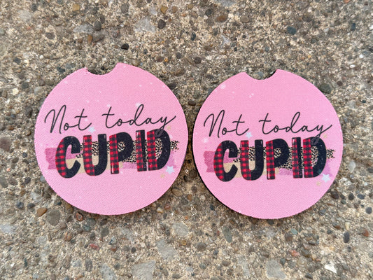 Not Today Cupid Car Coasters