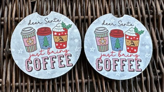 Just Bring Coffee Car Coasters