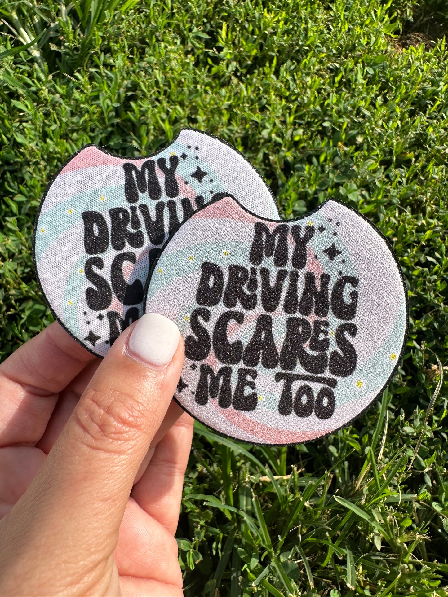 My Driving Scares Me Too Car Coasters