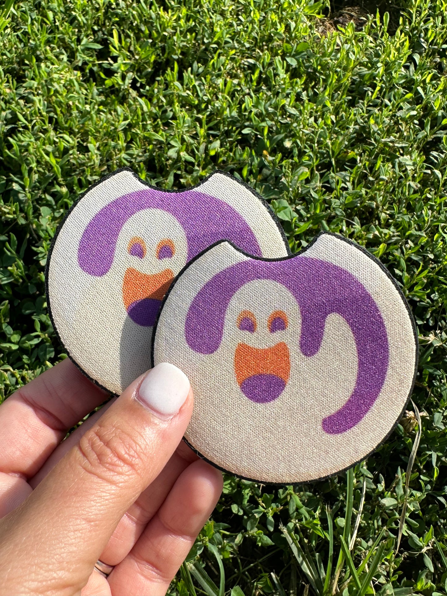 Ghost Sugar Cookie Car Coasters