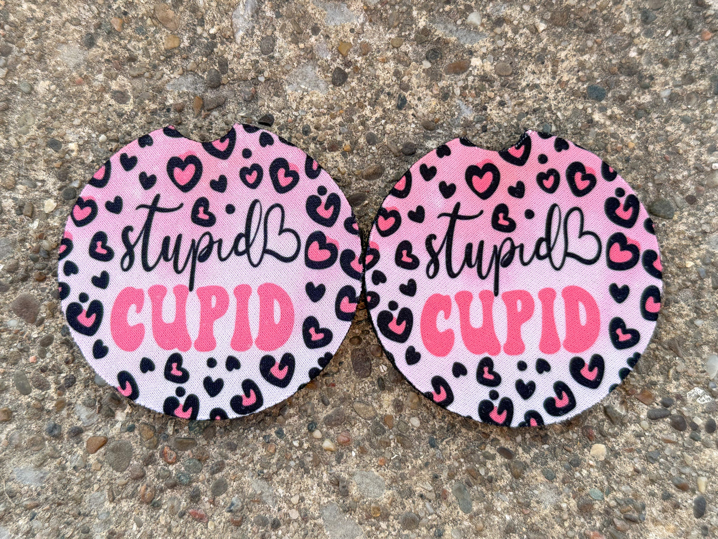 Stupid Cupid Car Coasters