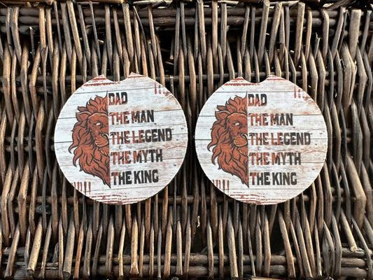 Dad The Man The Legend Car Coasters