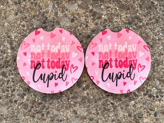 Not Today Cupid Car Coasters