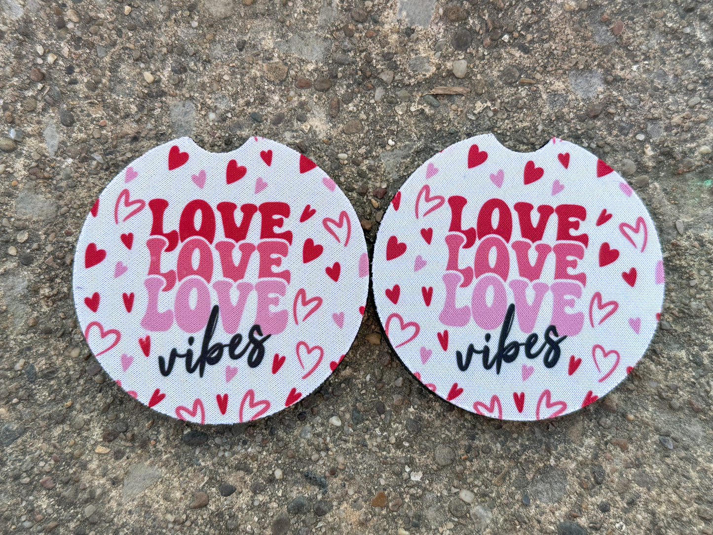 Love Vibes Car Coasters