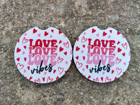 Love Vibes Car Coasters