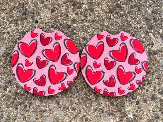 Valentine Heart Car Coasters