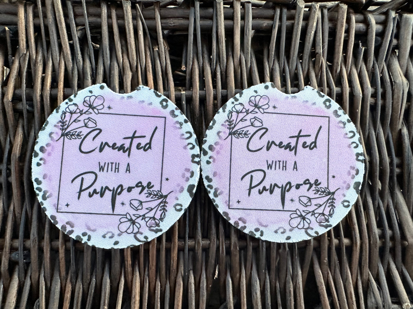 Created With A Purpose Car Coasters