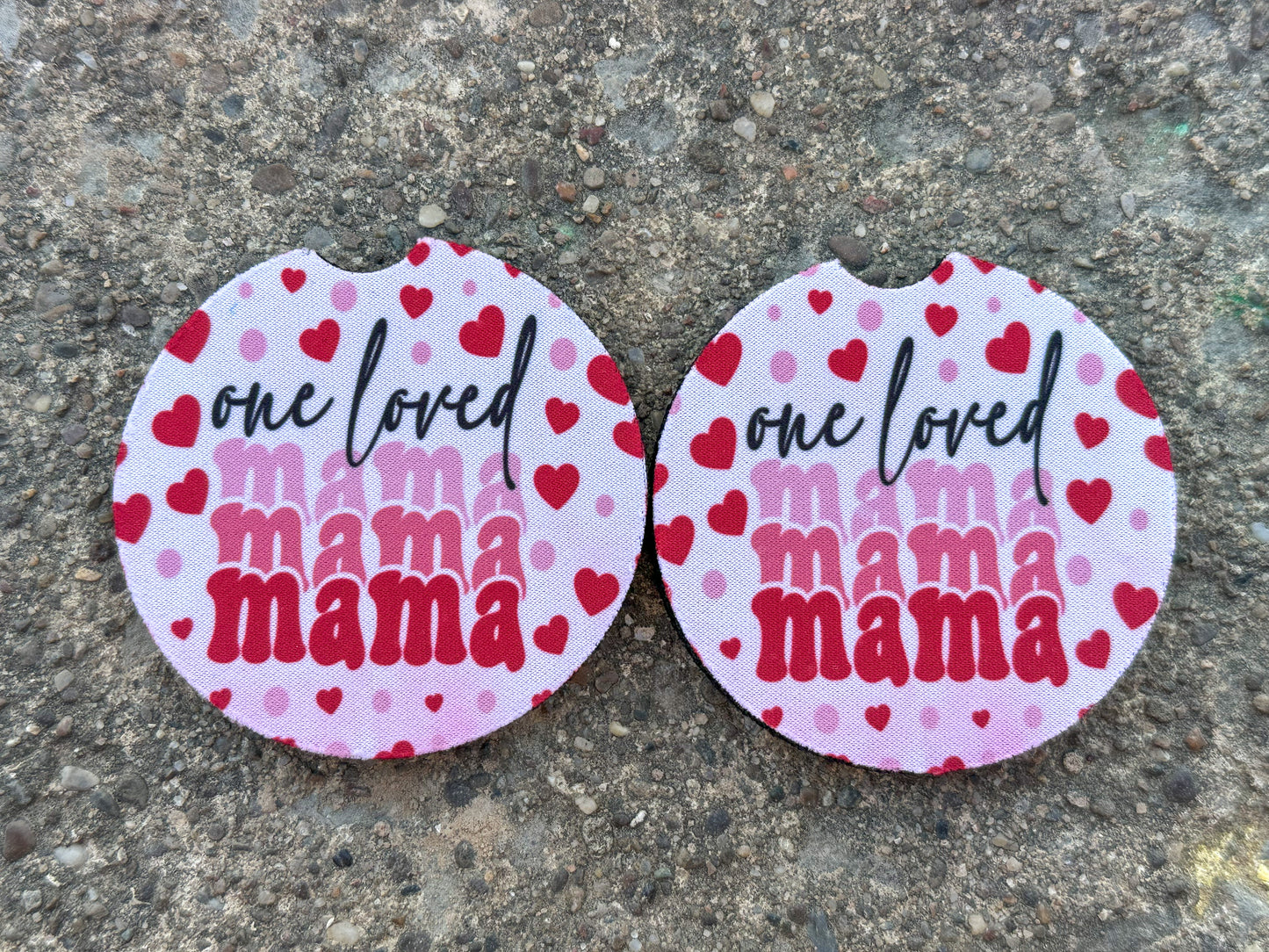 One Loved Mama Car Coasters