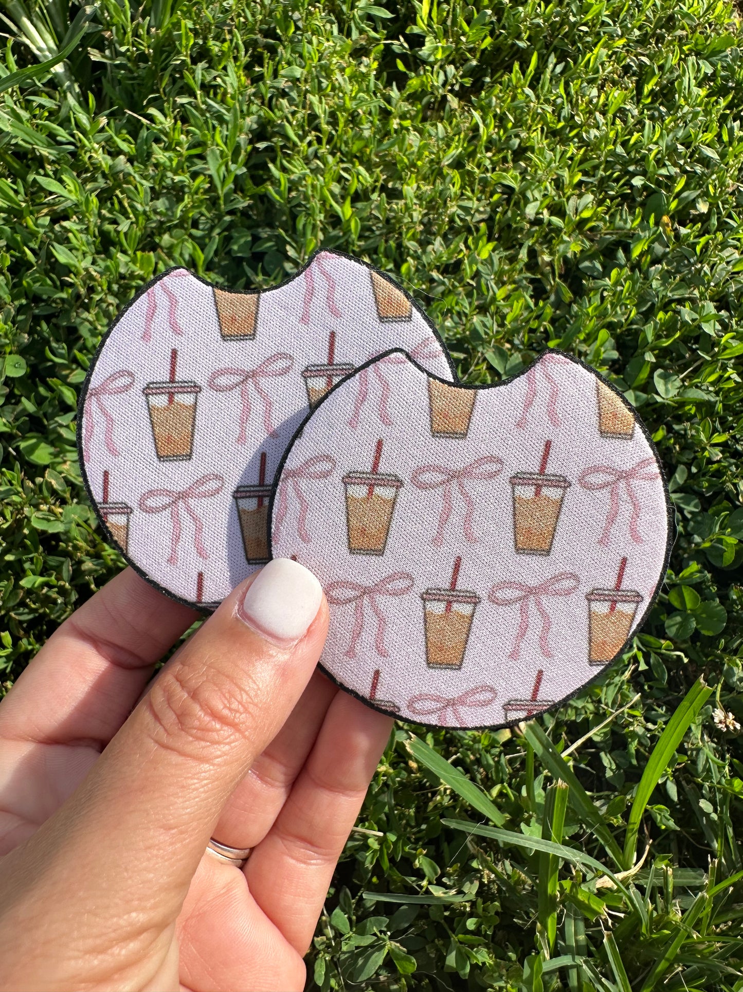 Coffee Bow Car Coasters
