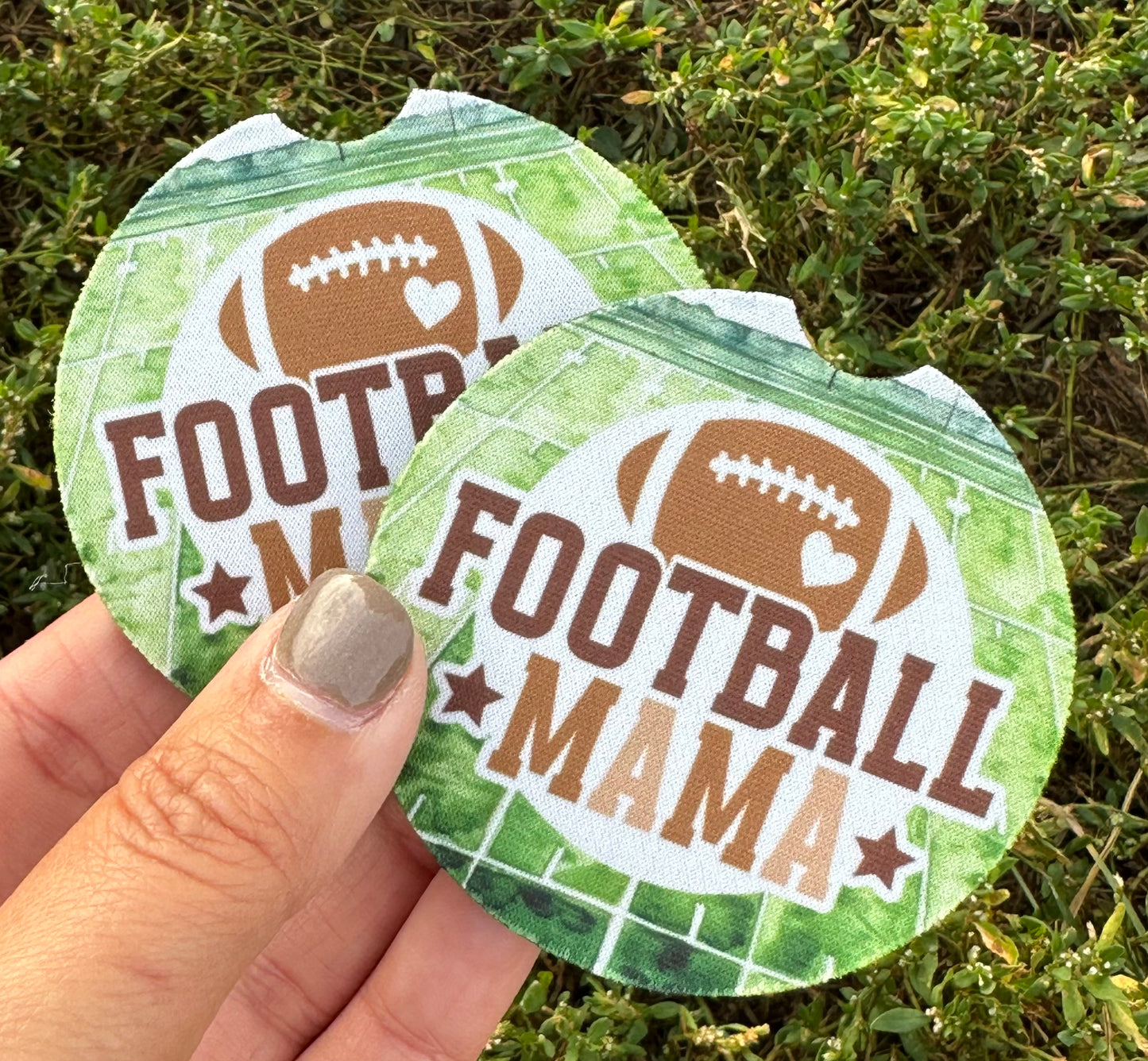 Football Mama Car Coasters