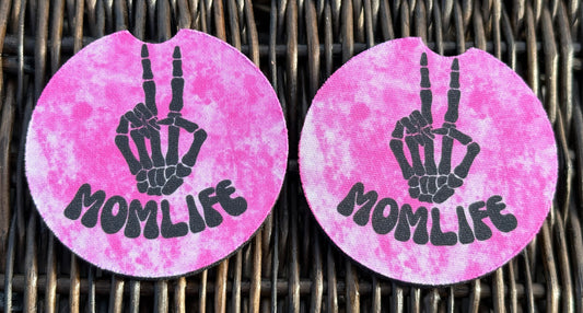 Mom Life Car Coasters