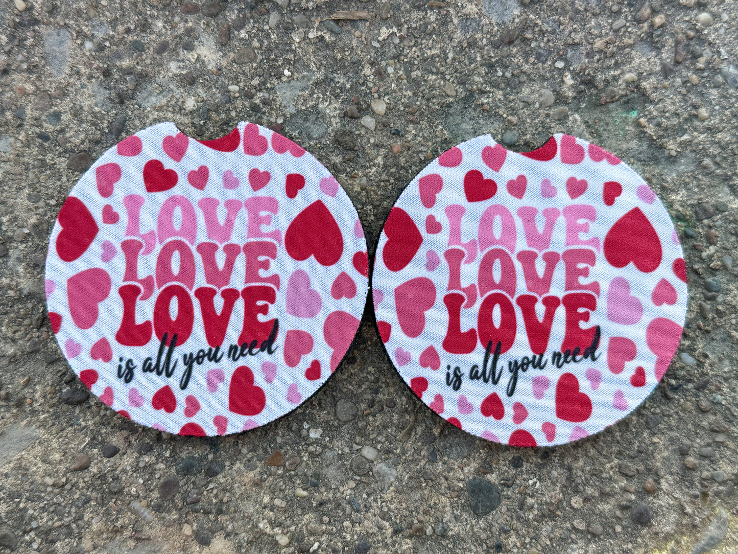 Love Is All You Need Car Coasters