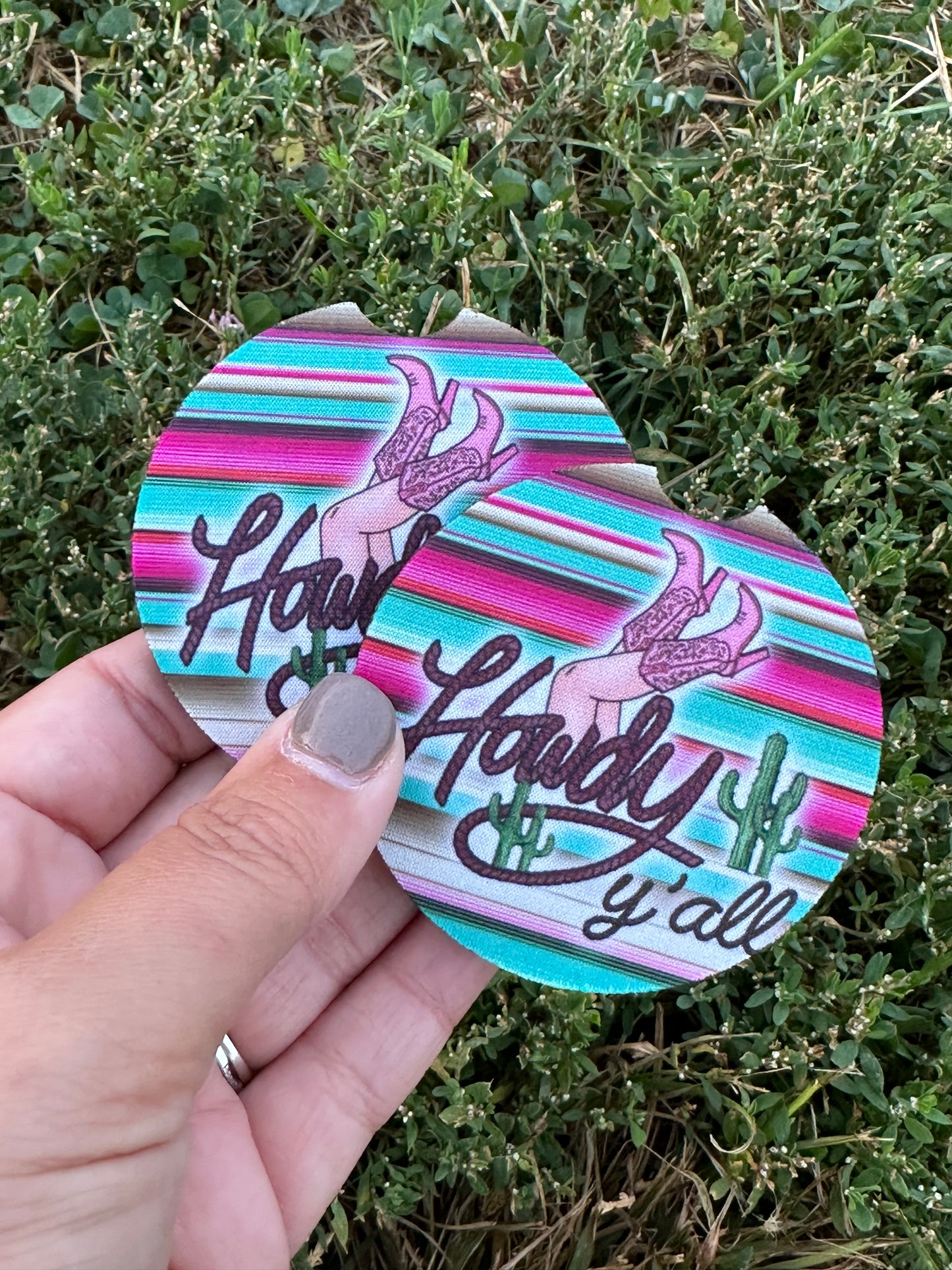 Howdy Y’all Car Coasters