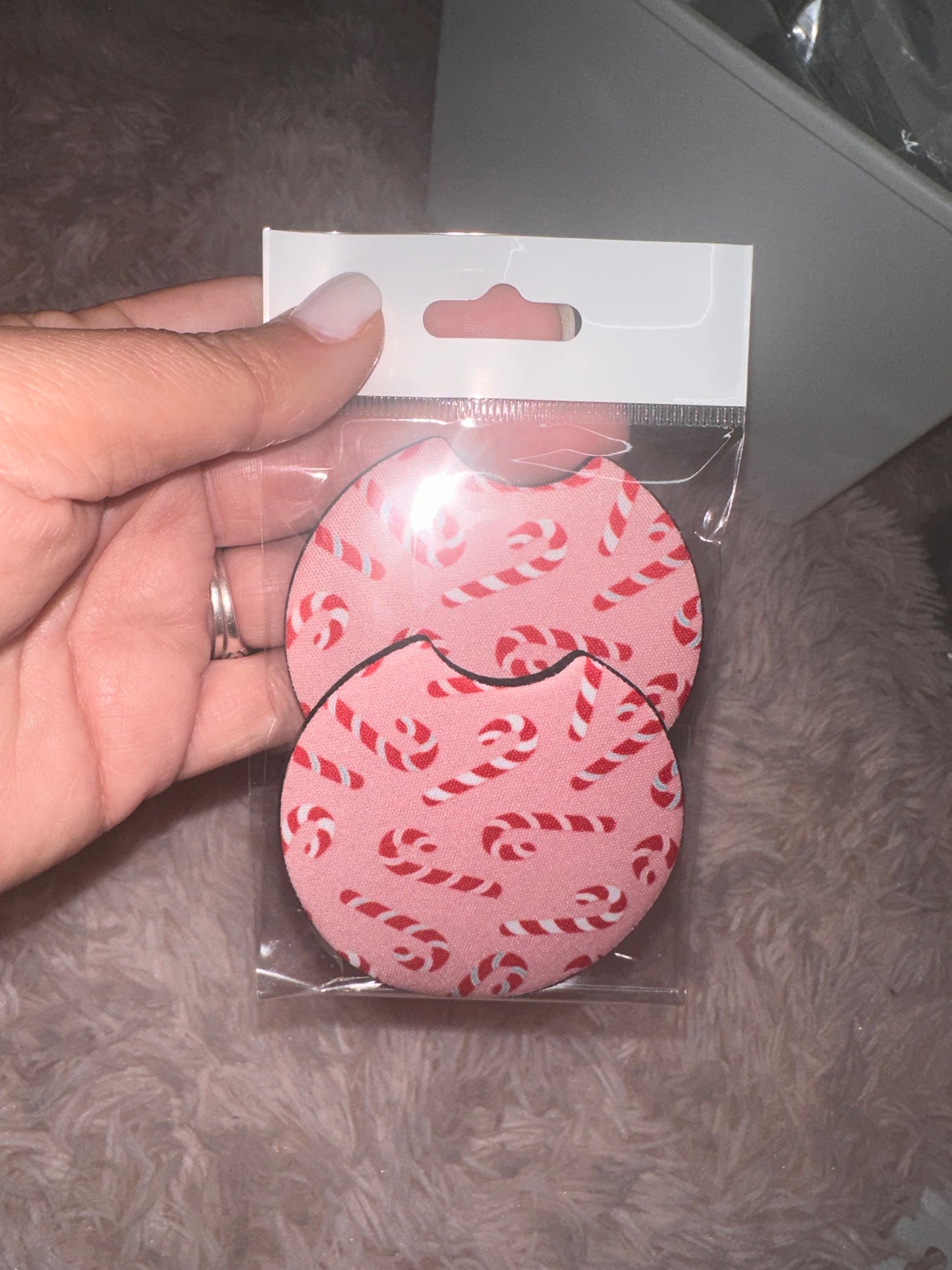 Candy Cane Car Coasters