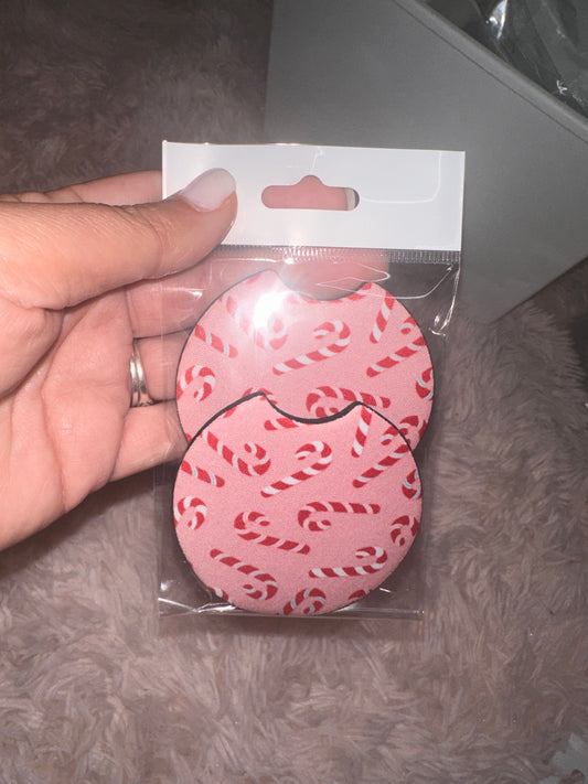 Candy Cane Car Coasters