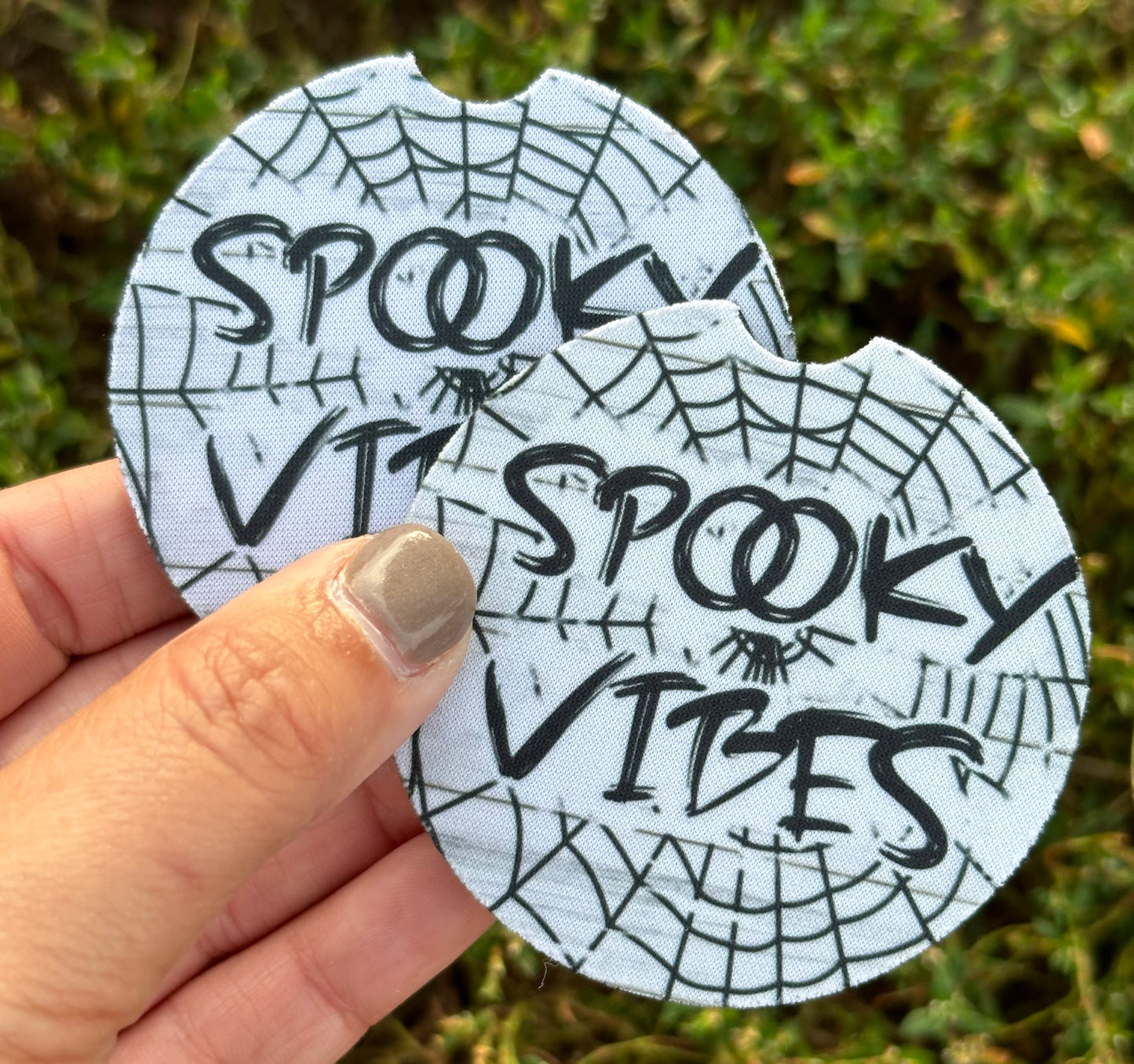 Spooky Vibes Car Coasters