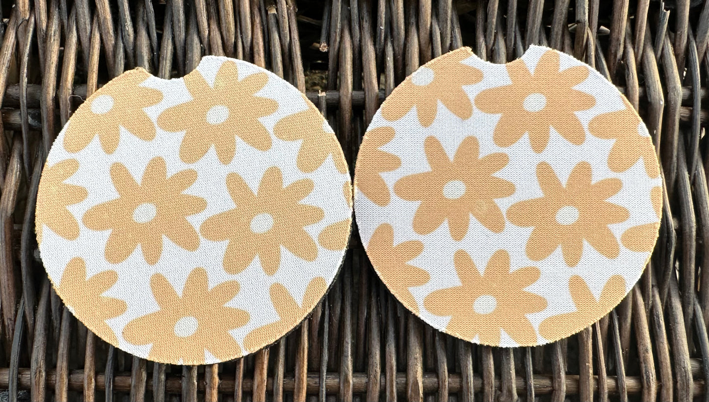 Floral Car Coasters