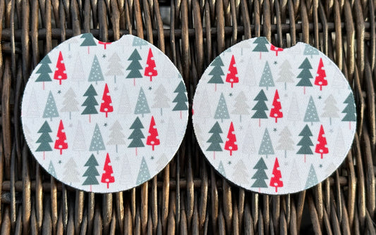 Christmas Tree Car Coasters