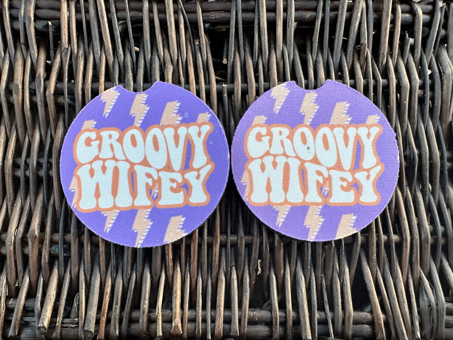 Groovy Wifey Car Coasters