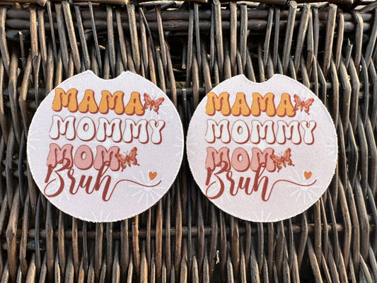 Mama Mommy Mom Bruh Car Coasters
