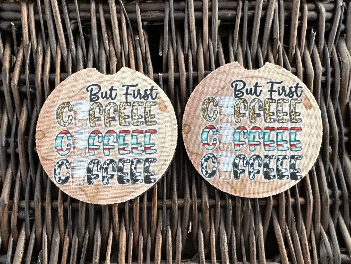 But First Coffee Car Coasters