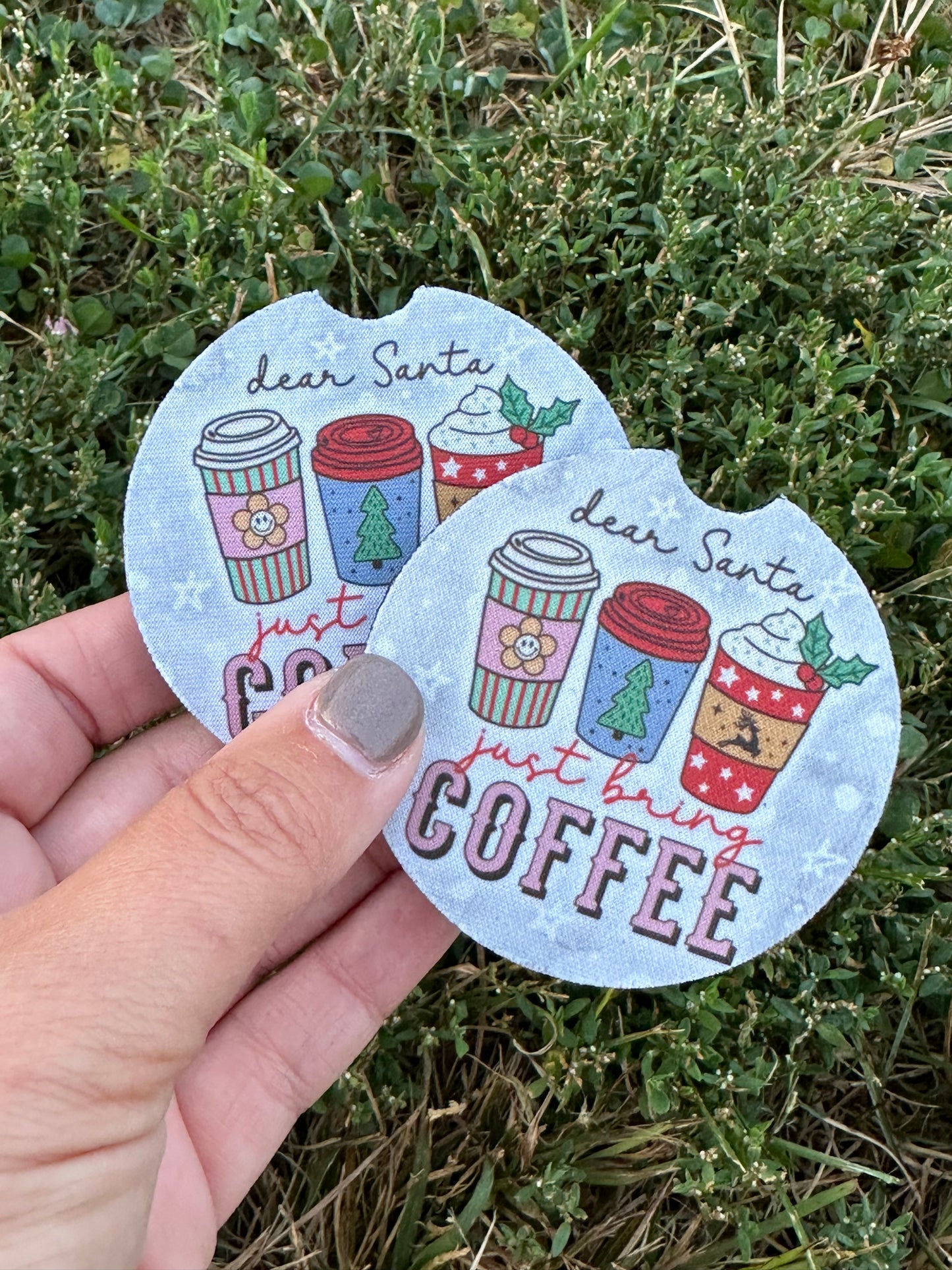 Just Bring Coffee Car Coasters