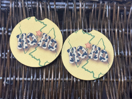 Western Ho Ho Car Coasters