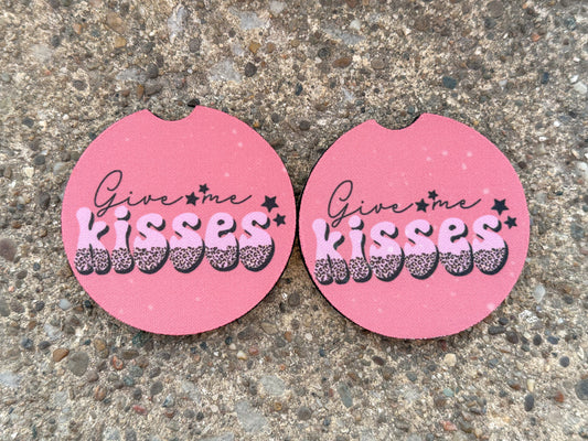 Give Me Kisses Car Coasters