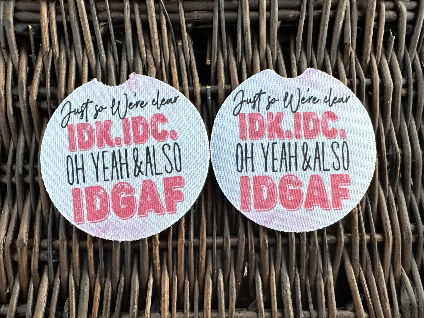 Just So We’re Clear Car Coasters