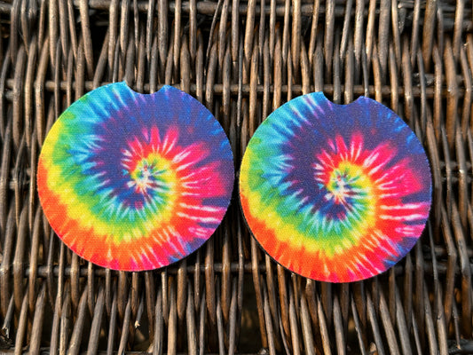 Tie Dye Car Coasters