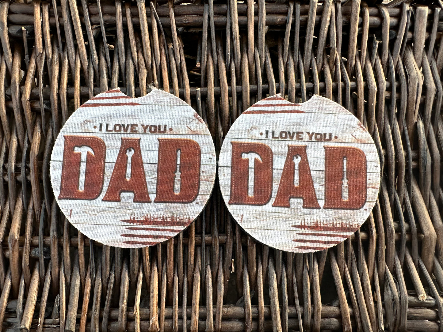 I Love You Dad Car Coasters