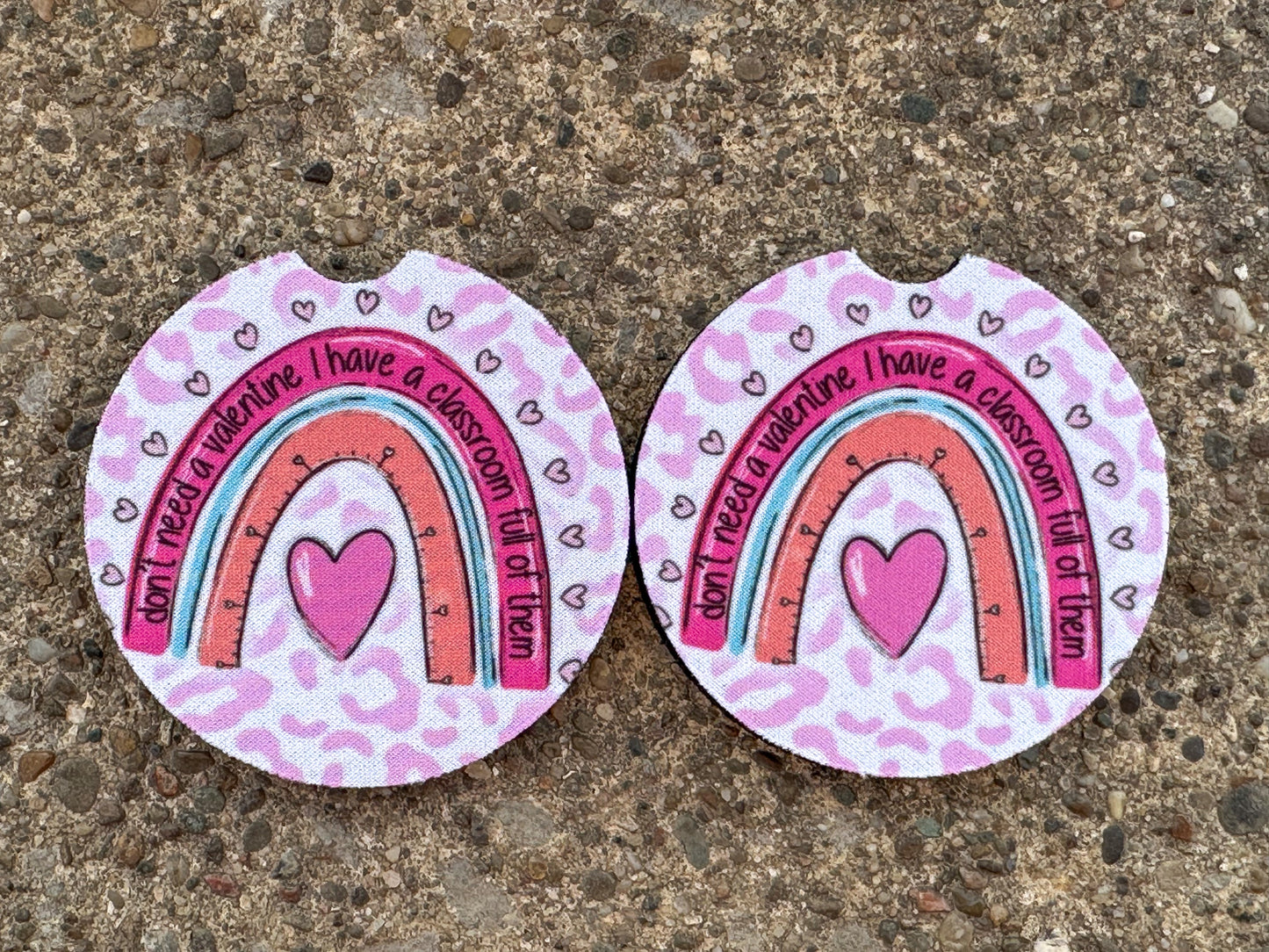 Classroom Full Of Valentines Car Coasters