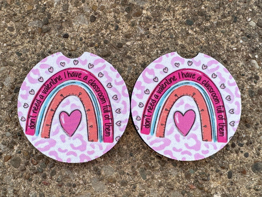 Classroom Full Of Valentines Car Coasters