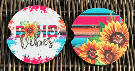 Boho Vibes Car Coasters