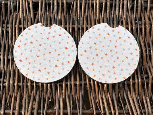 Multi Color Stars Car Coasters
