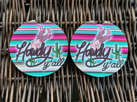 Howdy Y’all Car Coasters