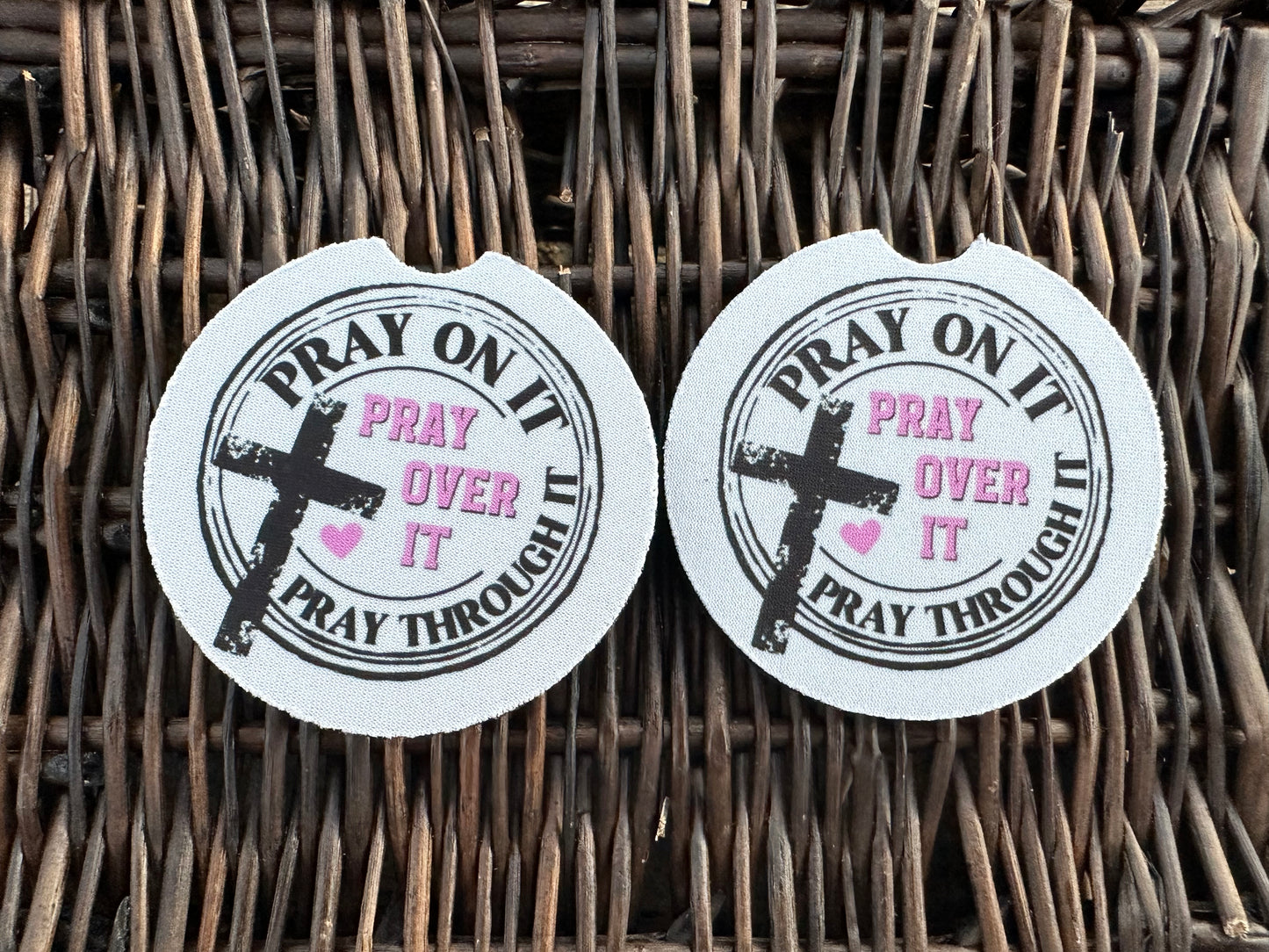 Pray On It Car Coasters