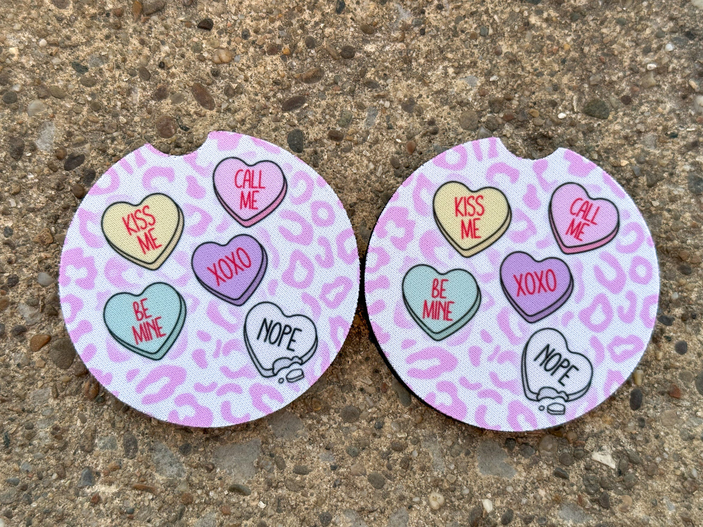 Sweet Hearts Car Coasters