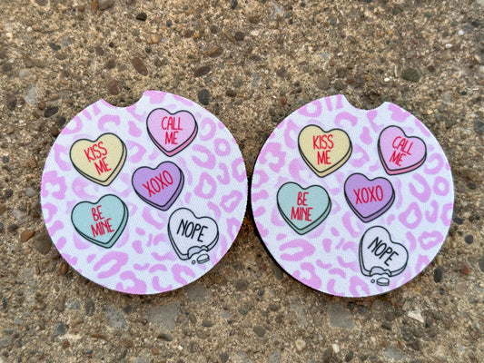 Sweet Hearts Car Coasters