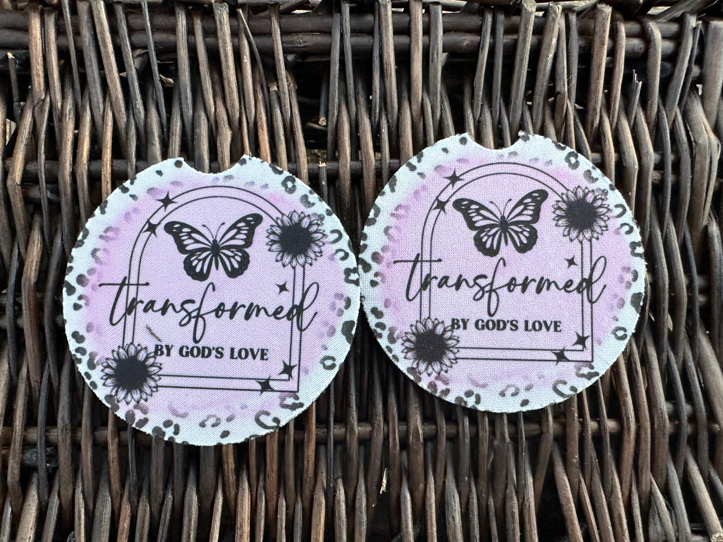 Transformed By God’s Love Car Coasters