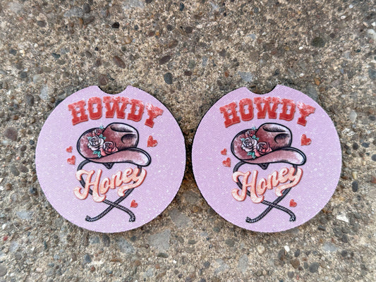Howdy Honey Car Coasters