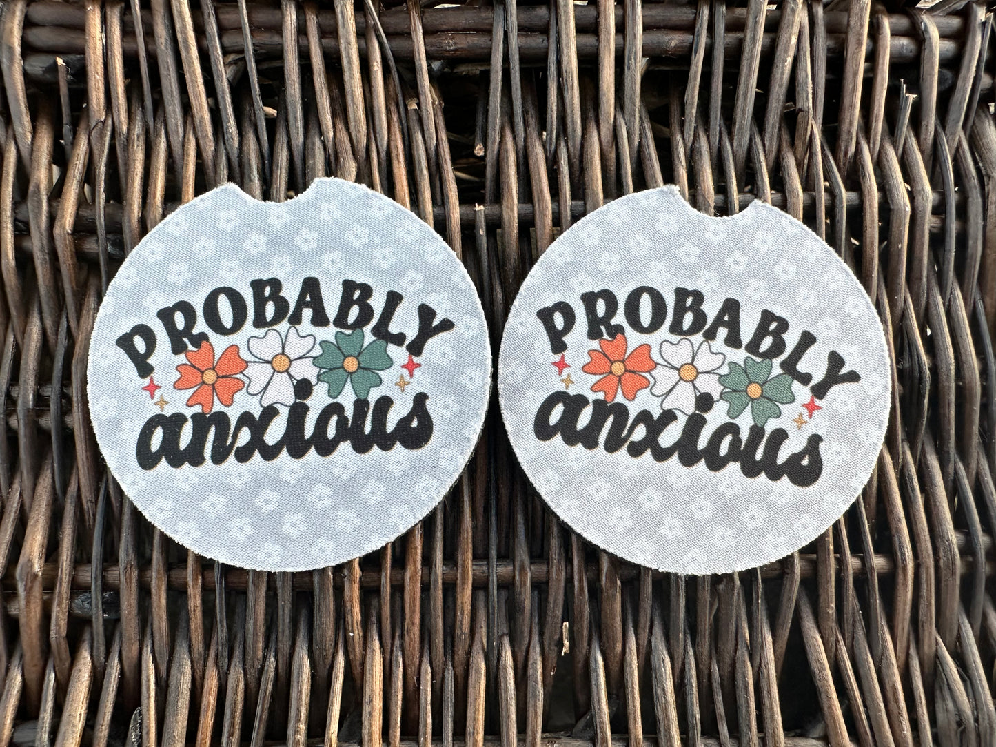 Probably Anxious Car Coasters