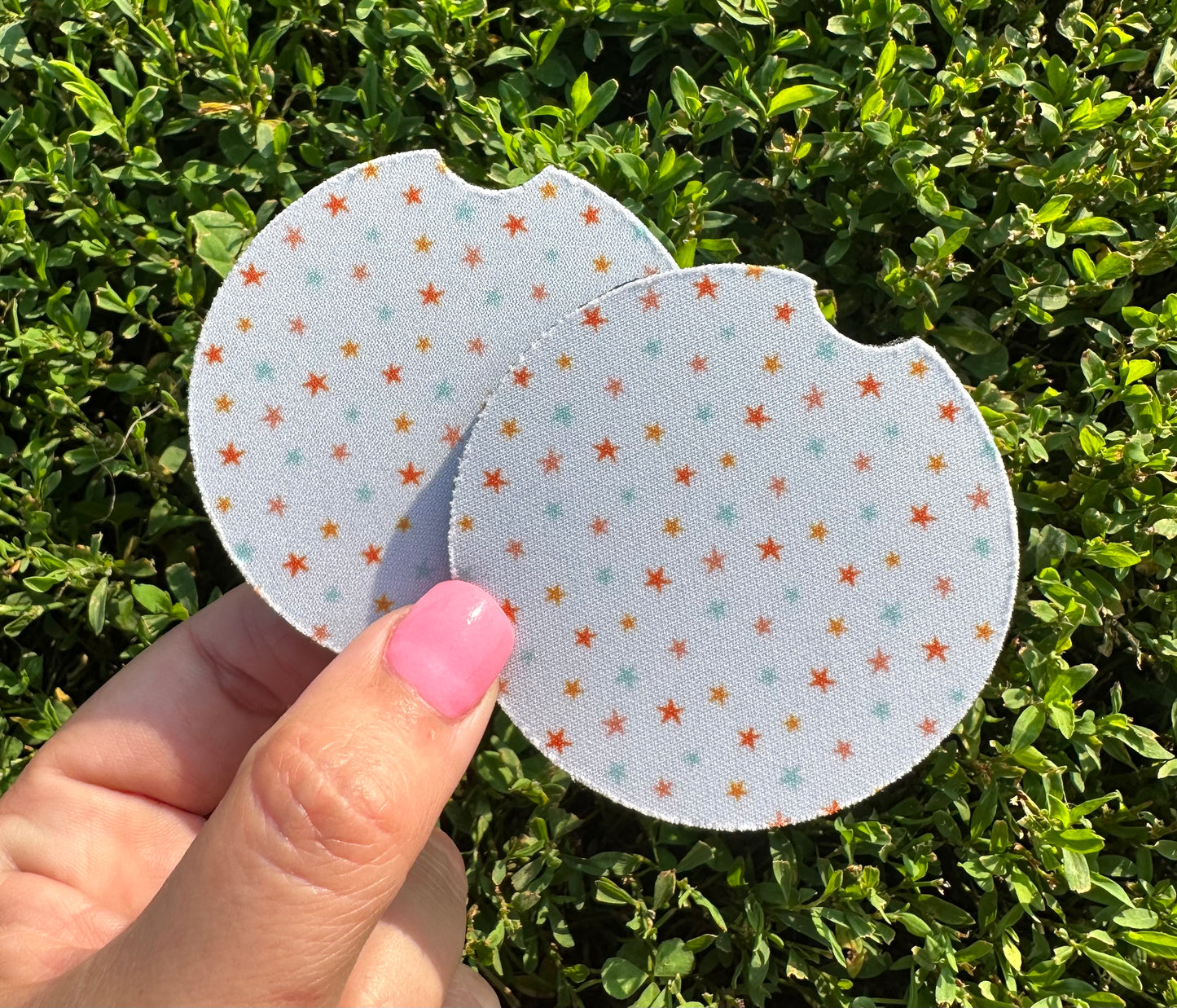 Multi Color Stars Car Coasters