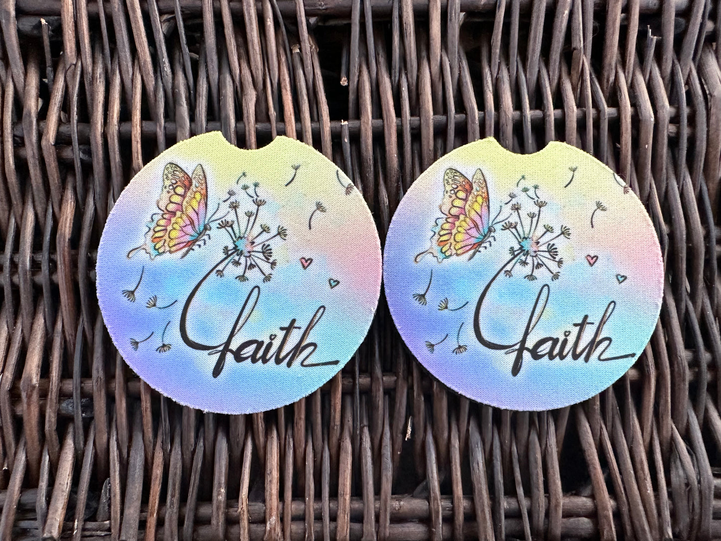 Faith Car Coasters