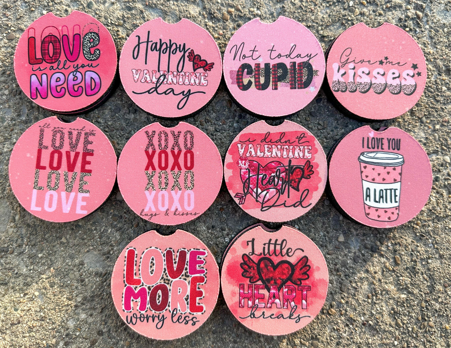 Valentine Car Coaster Bundle (10)
