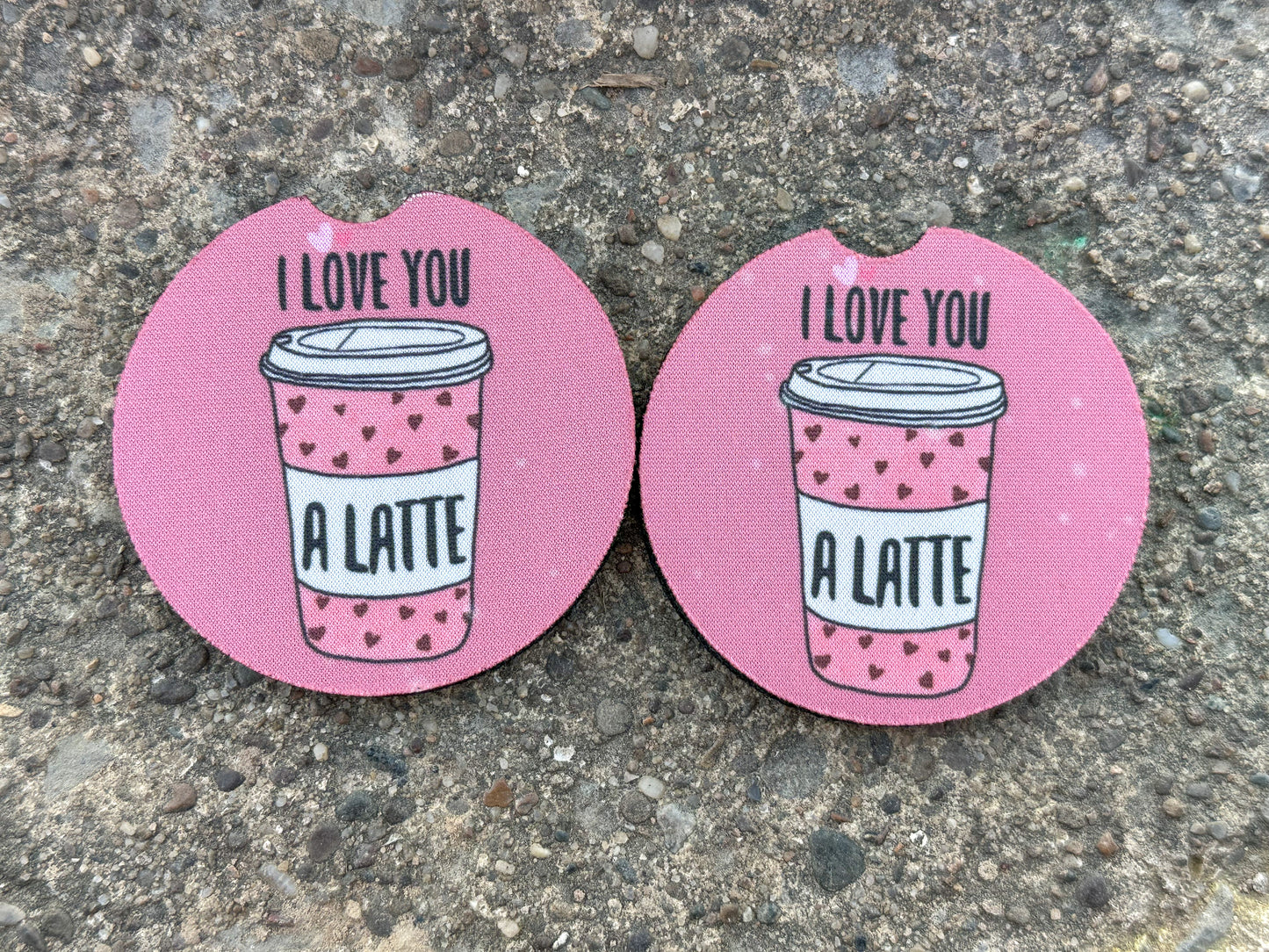 I Love You A Latte Car Coasters